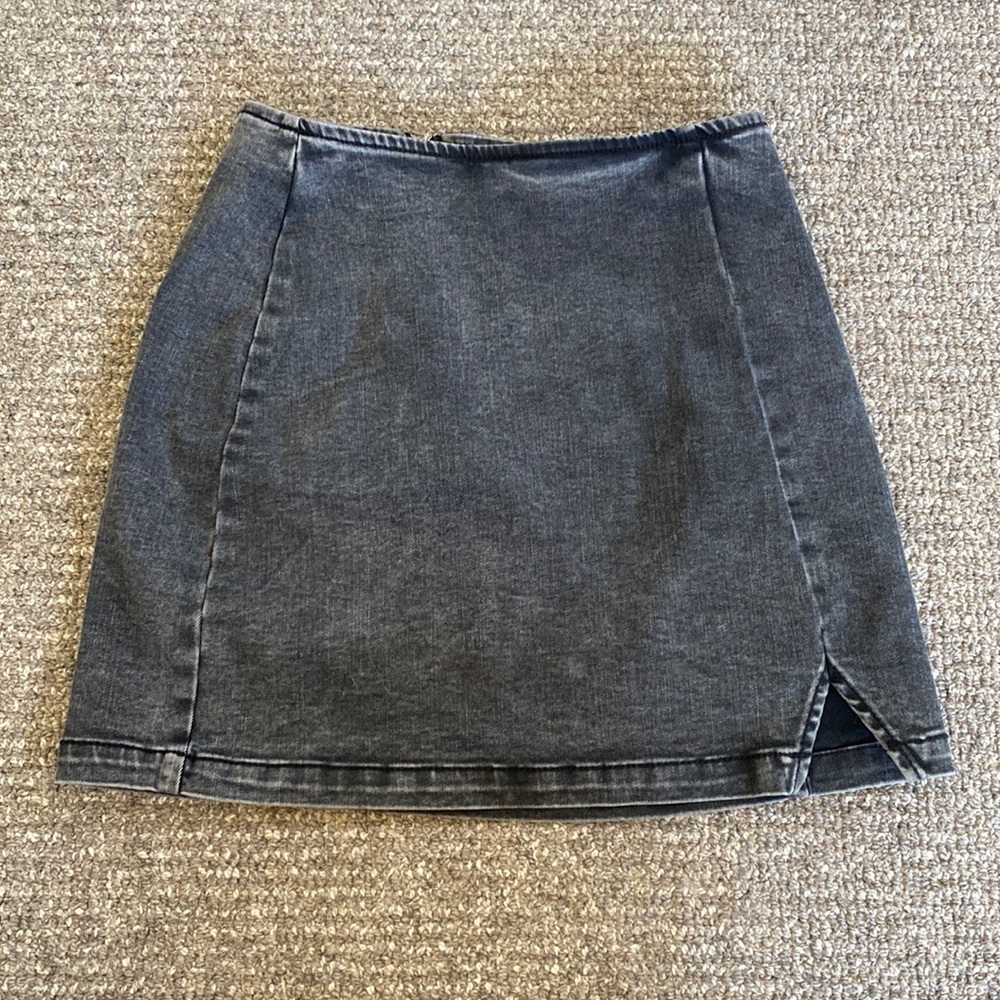 Black Jean Skirt
